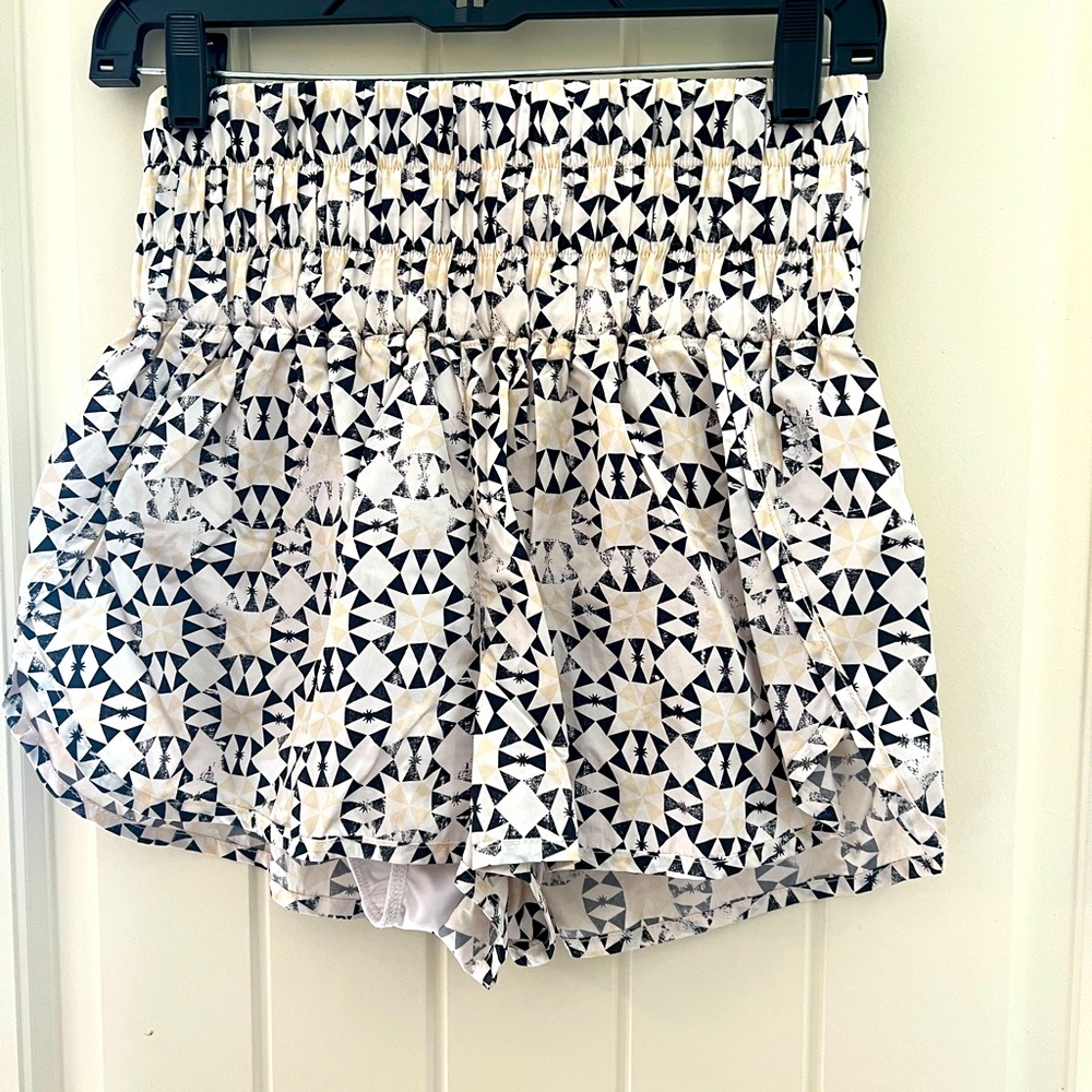 Free People Movement the way home high waist shorts in geo quilt print medium